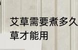 艾草需要煮多久才能用 需要煮多久艾草才能用